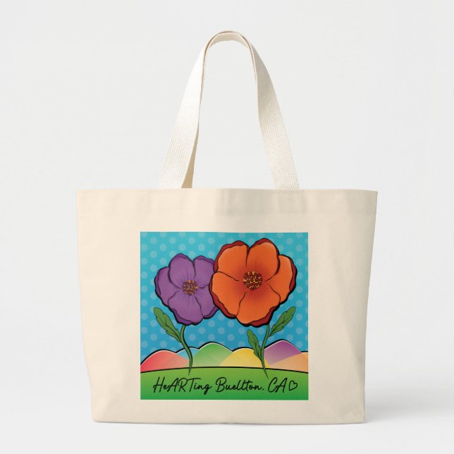 Tote - California Poppies - Buellton.Art  (Front)