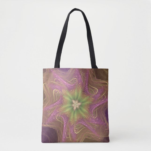 Tote Fractal Light Purple Palette Bag (Front)