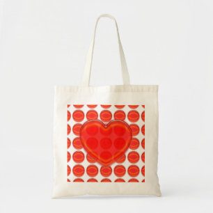 Tote - Heart with Red Dots Bag