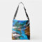 Tote: "Memory", cerulean blue