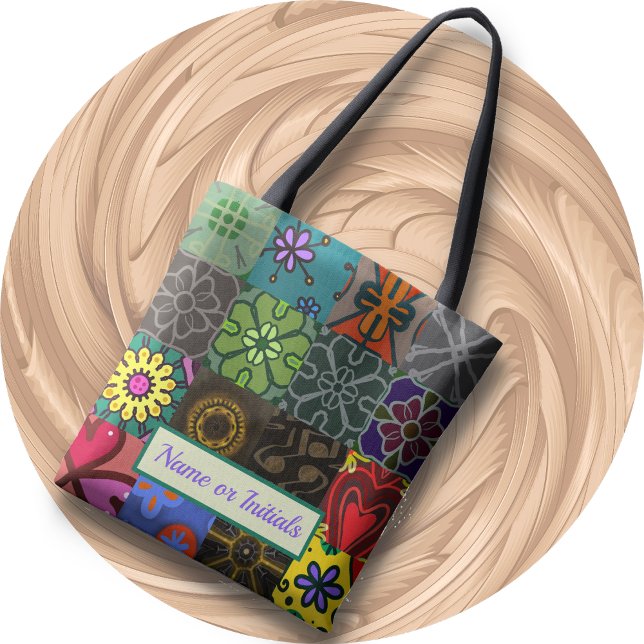 TOTE - Patchwork Pattern 1 - Customizable Mongram Bag (Creator Uploaded)