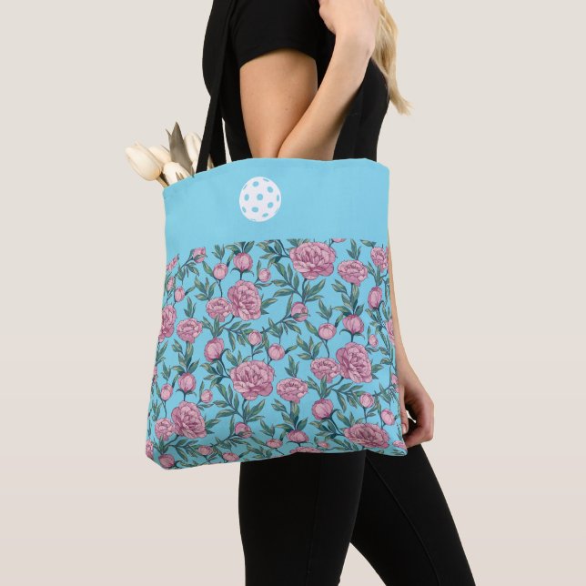 Tote peony flowers bag (Close Up)