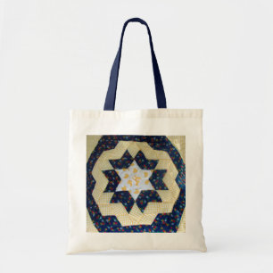 Tote - Quilted Star Flower Pattern Bag