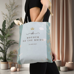 Tote Sac de Mère de la Mariée Vert Sauge et Or