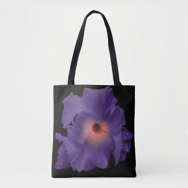 Tote Sword Lily Indigo Pink Bag (Front)