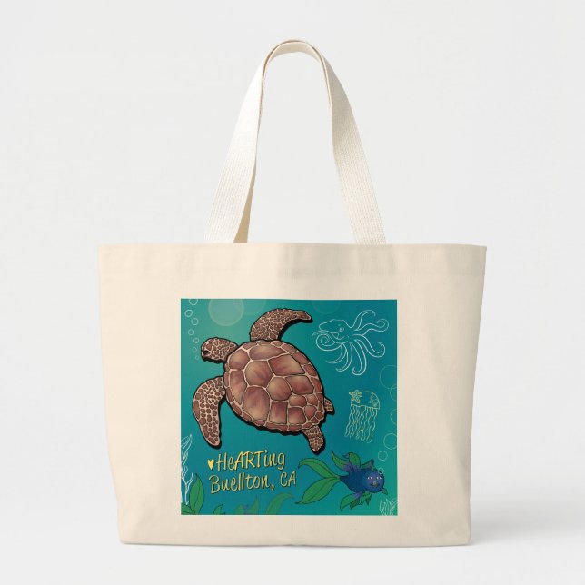 Tote - Turtle Swim - Buellton.Art  (Front)