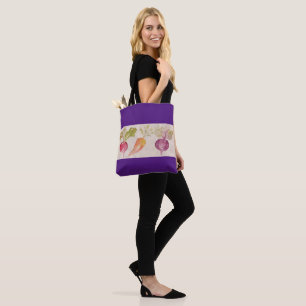 Tote - Watercolor Radish, Carrot, Beet Bag