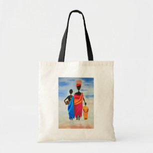 Tote with African Family Bag