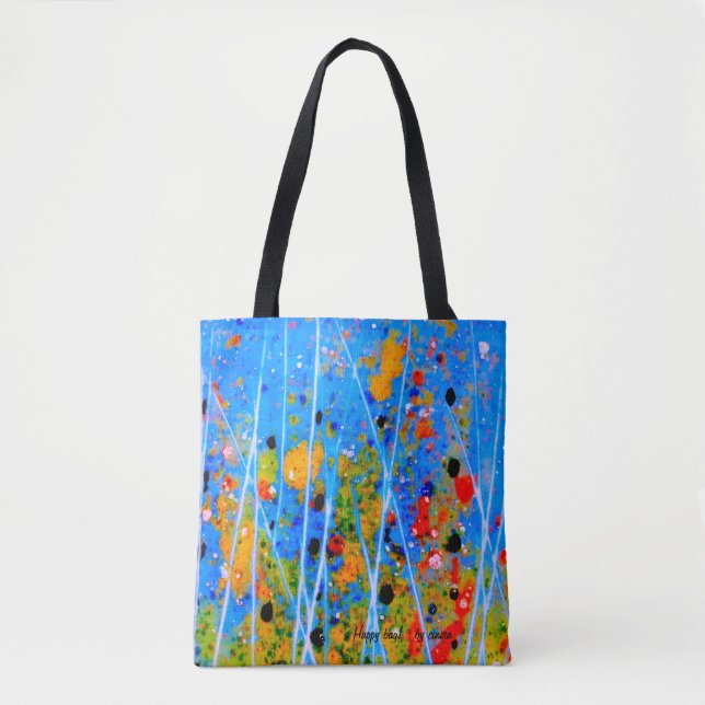 Tote with splashed-colours (Front)