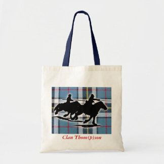 Tote with tartan and border reiver image. bag