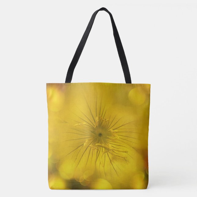 Tote Yellow Bokeh Flower Bag (Front)
