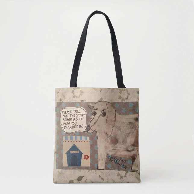 Totebag-please tell me the story of how tote bag (Front)