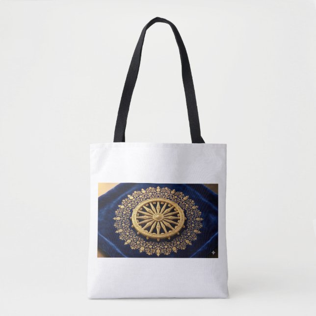ToteBudha Dhamma Chaka - Ancient Wisdom Tote Bag (Front)
