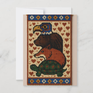 Totem Animal Beads Postcard