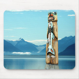 Totem Guarding Salmon Runs mousepad