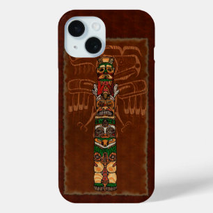 Totem Native American Folk Art iPhone 15 Case