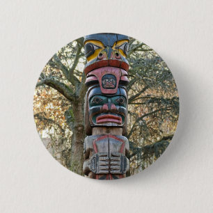 Totem Pole 2 Inch Round Button
