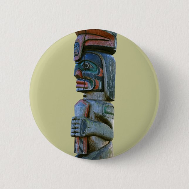 Totem Pole 2 Inch Round Button (Front)