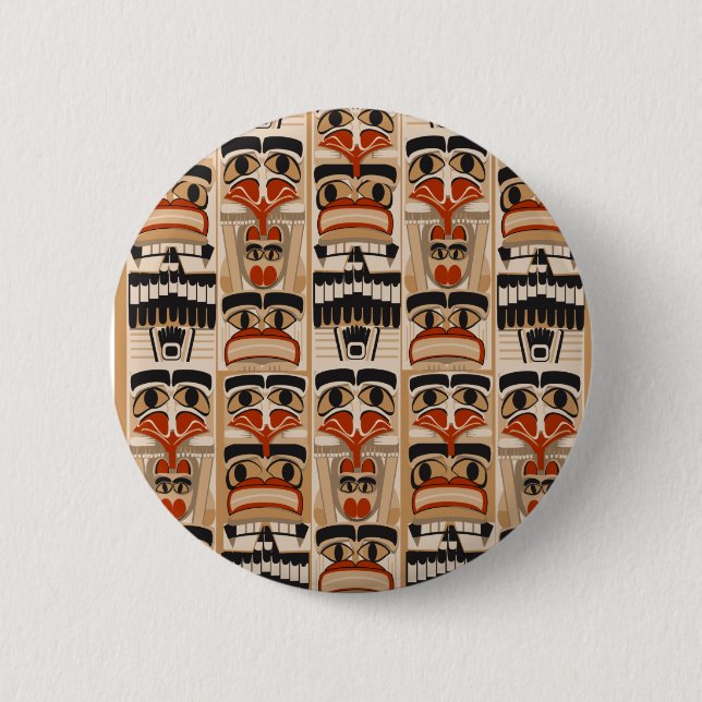 Totem Pole 2 Inch Round Button (Front)