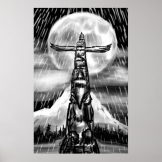 Totem Pole Art Poster
