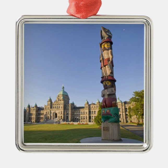 Totem pole at the Parliament building in Metal Ornament (Front)