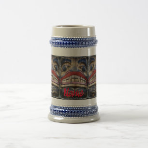 Totem Pole Face Thunder_Cove  Beer Stein