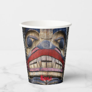 Totem Pole Face Thunder_Cove Paper Cups