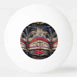 Totem Pole Face Thunder_Cove Ping Pong Ball