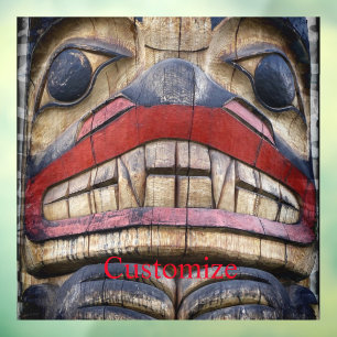 Totem Pole Face Thunder_Cove Window Cling