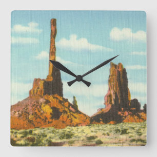 Totem Pole Square Wall Clock