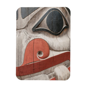 Totem poles at Haida Heritage Centre Museum Magnet