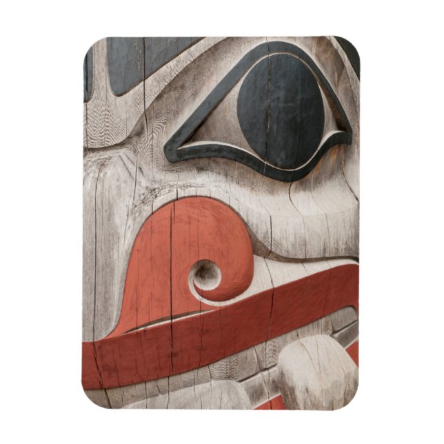 Totem poles at Haida Heritage Centre Museum Magnet (Vertical)