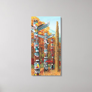 Totem Poles Painting Canvas Prints