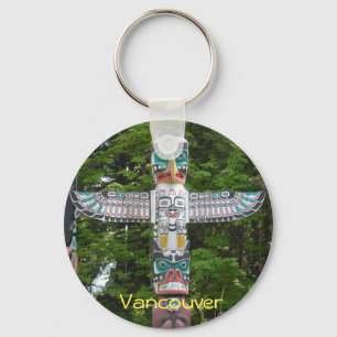 Totem Poles - Stanley Park, Vancouver Keychain