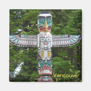 Totem Poles - Stanley Park, Vancouver Magnet
