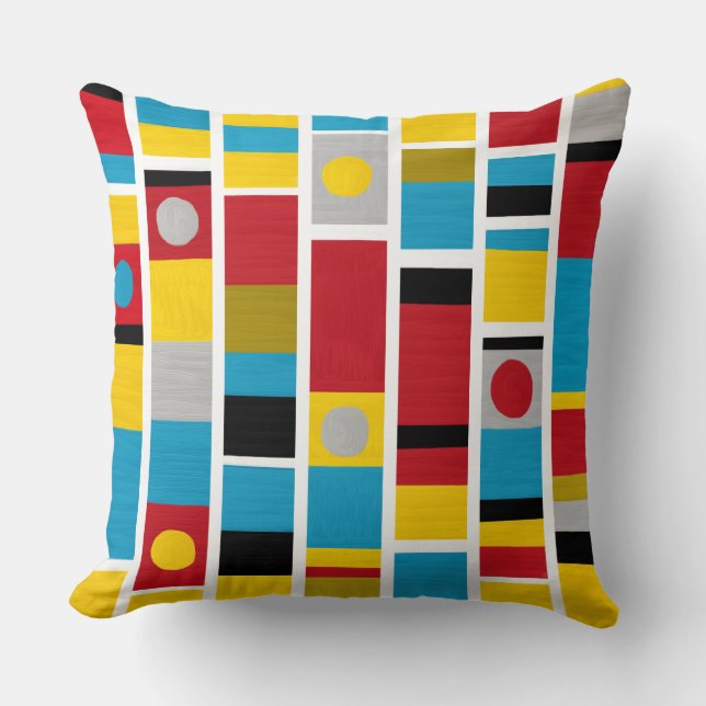 Totem Stripes Throw Pillow (Front)