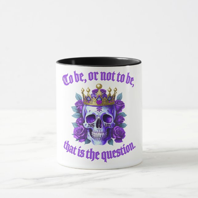 Totenkopf Gift Krone Rosen Sword King Lila Mug (Center)