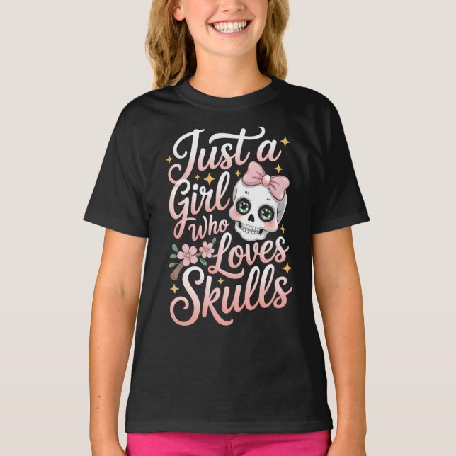 Totenkopf Shirt Girl Gothic (Front)