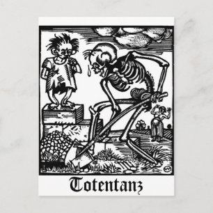 Totentanz Death and the Boy postcard