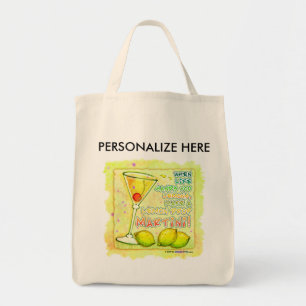 Totes, Grocery - Lemon Drop Martini Tote Bag