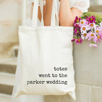 Totes Went to the Wedding | Wedding Favour Tote Ba