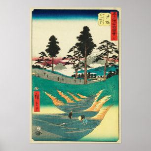 Totsuka, Japan: Vintage Utagawa Woodblock Print