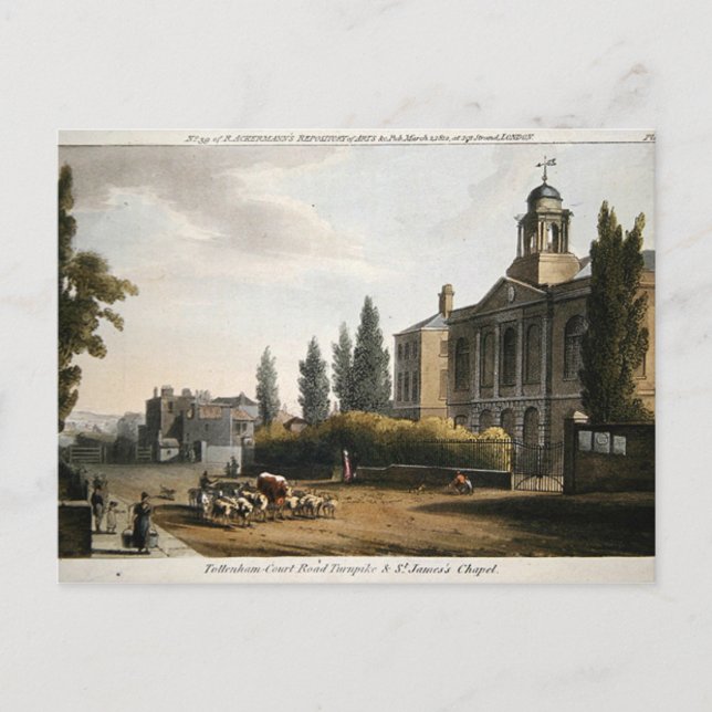 Tottenham Court Road Turnpike Postcard (Front)