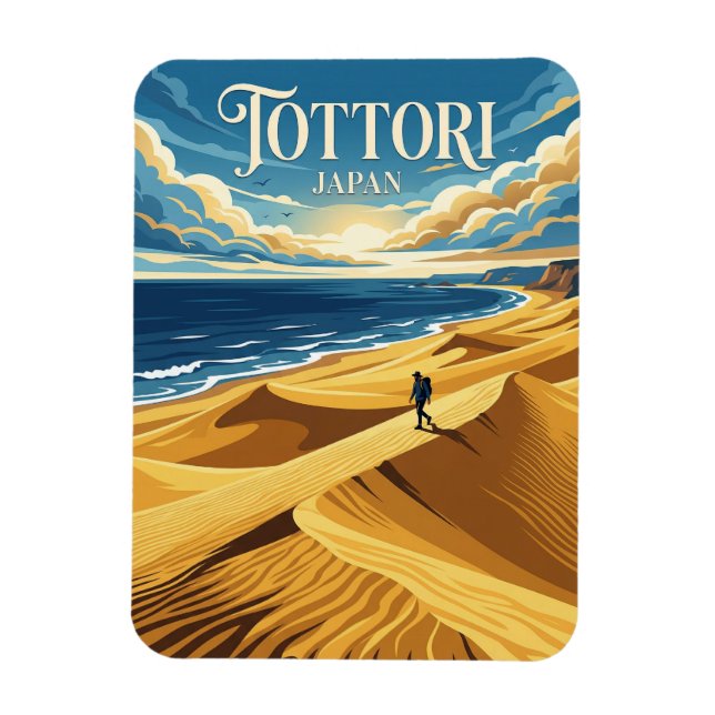 Tottori Sand Dunes Japan Magnet (Vertical)