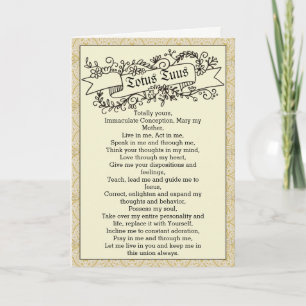 Totus Tuus Prayer Pope St. John Paul II Card