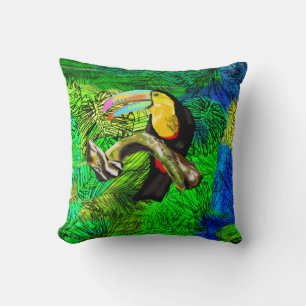 Toucan 3 throw pillow