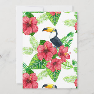Toucan and tropical bouquet