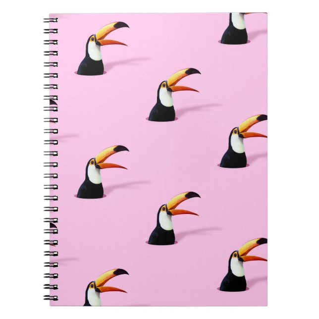 Toucan Announcement: Tropical Pink Paradise Notebook (Front)