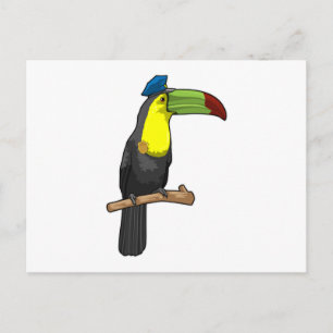 Toucan as Police officer Police Postcard
