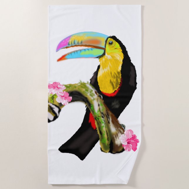 Toucan Bird Beach Towel Toco Your Colour (Front)